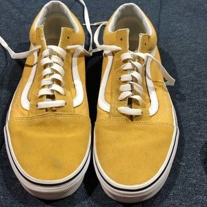 Yellow Van low tops.